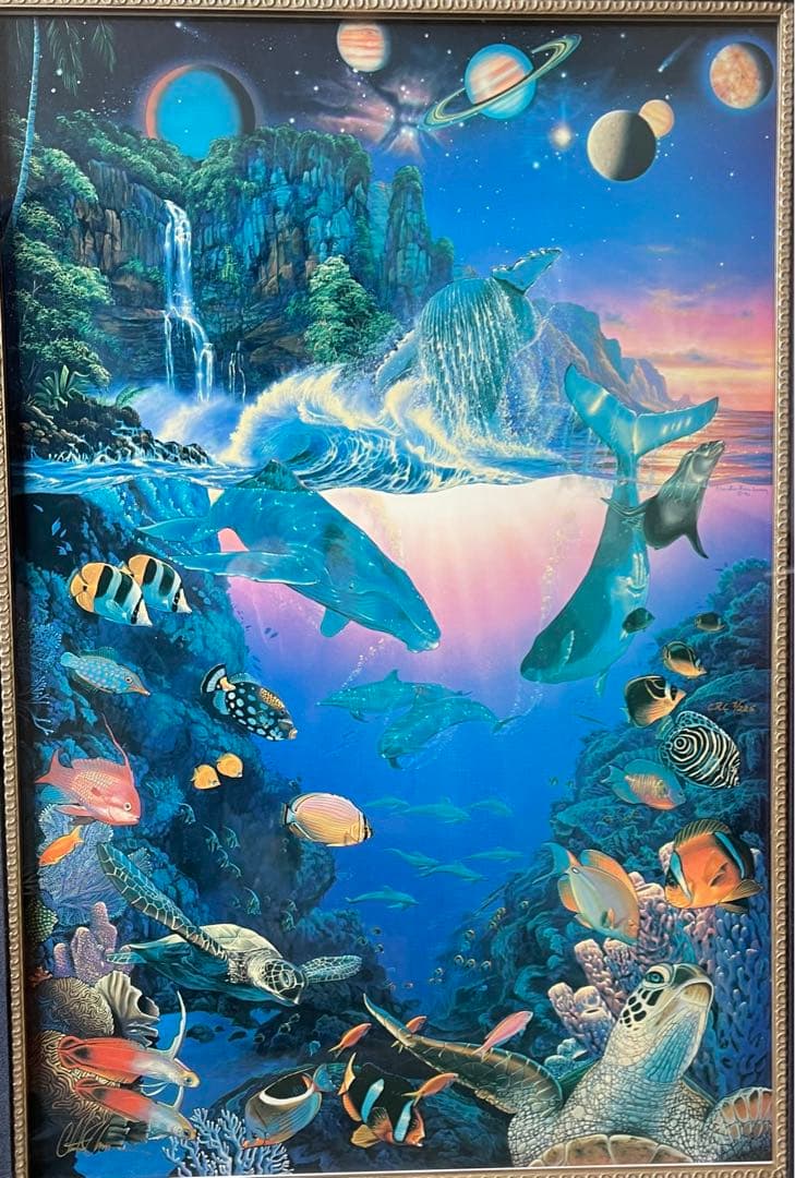 【あの頃欲しかった!世界限定225ラッセン】Lassenサイン入りキャンバス額装