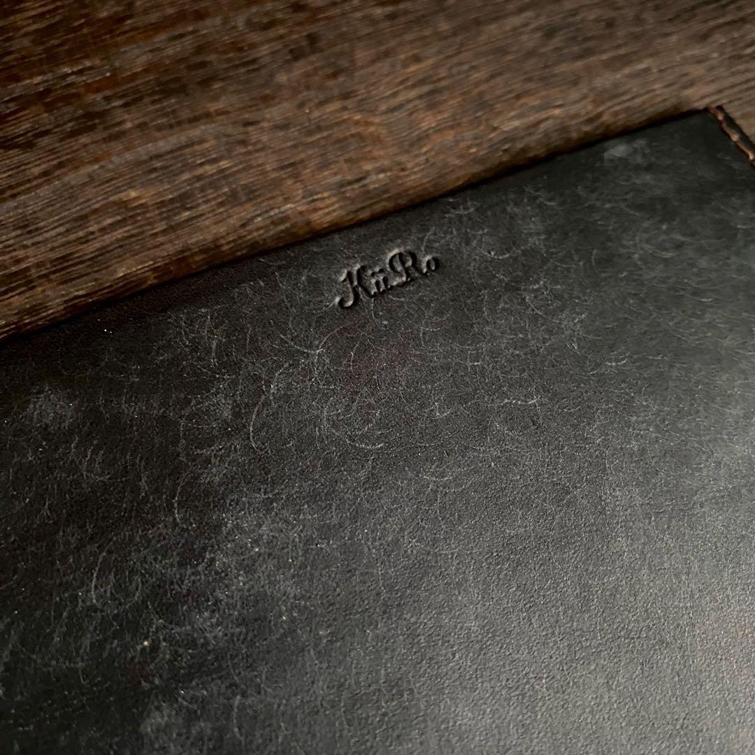 ノートスリーブ ブラック×ダークブラウン