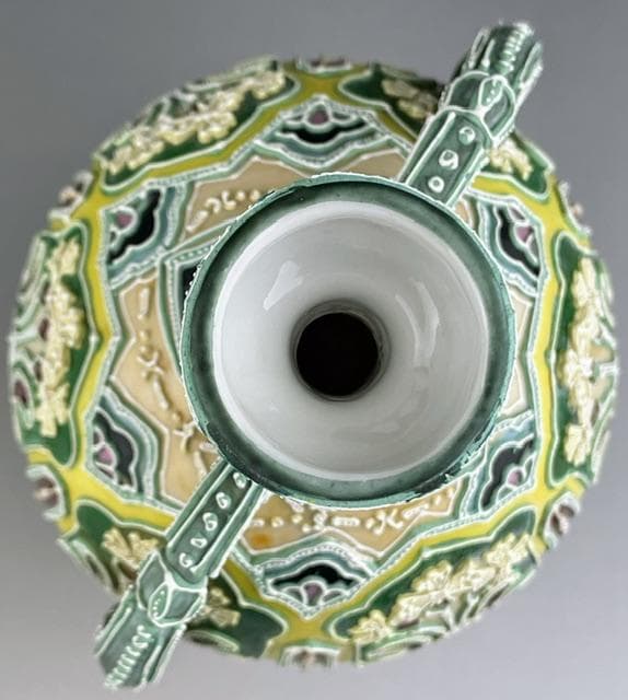 【希少】オールドニッポン 21.0㎝ 盛上げ花瓶 一陳盛り 花器 花瓶