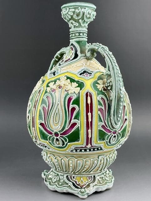 【希少】オールドニッポン 21.0㎝ 盛上げ花瓶 一陳盛り 花器 花瓶