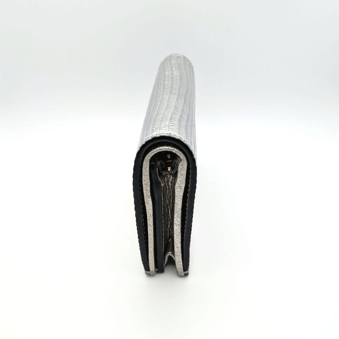 ✨️希少な新品!✨️グッチ　GGマーモント　リザード　シルバー　456126