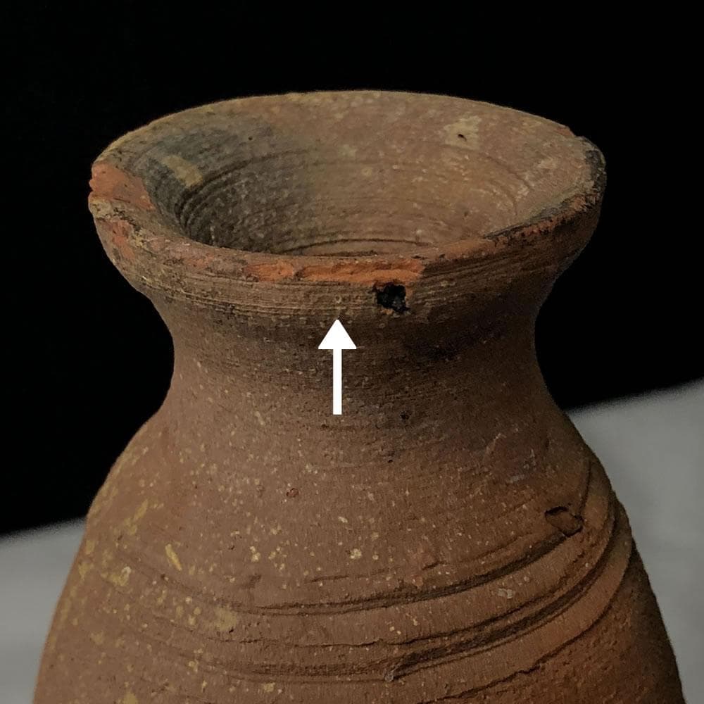 e2770 南蛮 花入 高さ25.5cm 木箱入り 茶道具