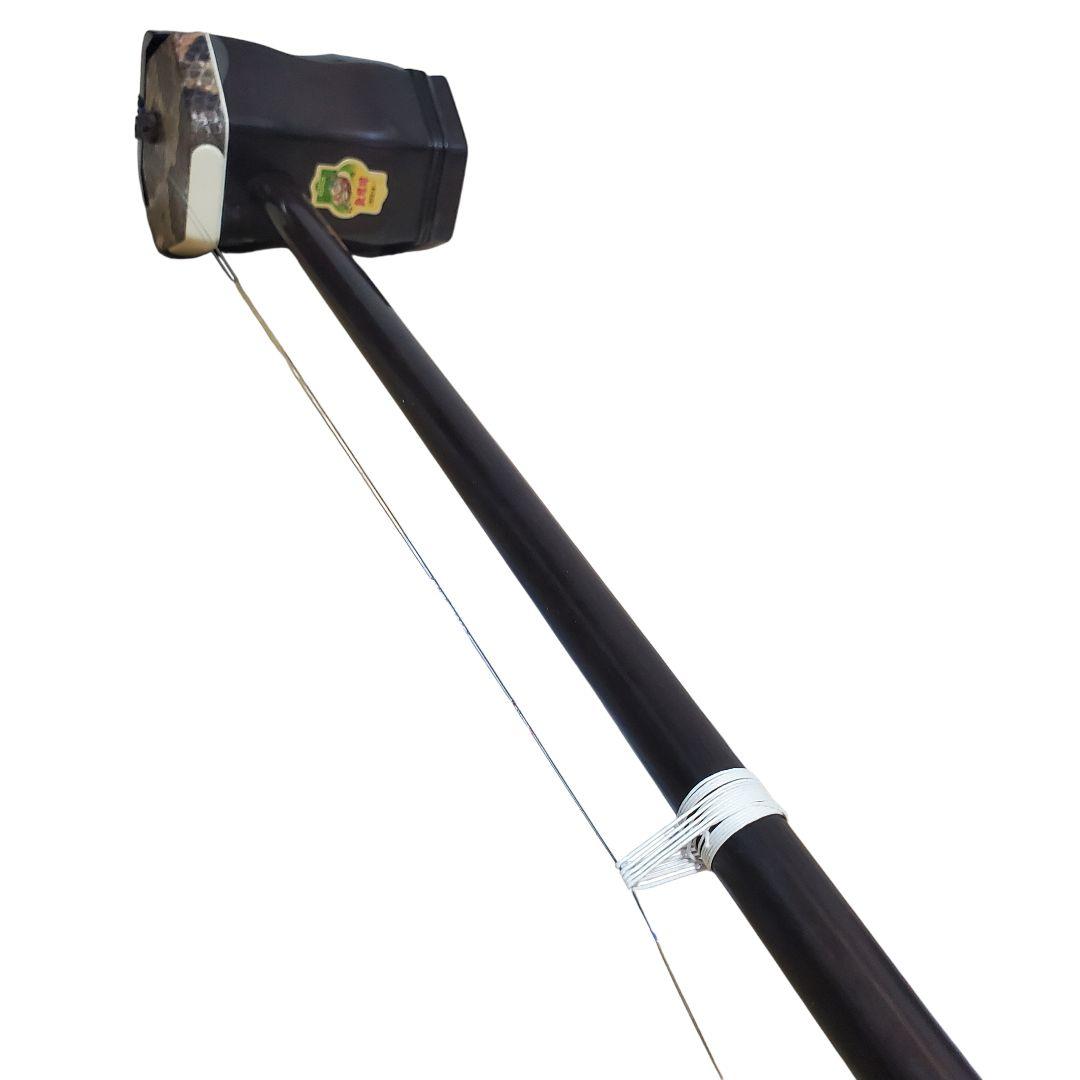 ​【名門・敦煌牌】二胡 上海民族楽器一廠 蛇皮 本皮 ハードケース・付属品付