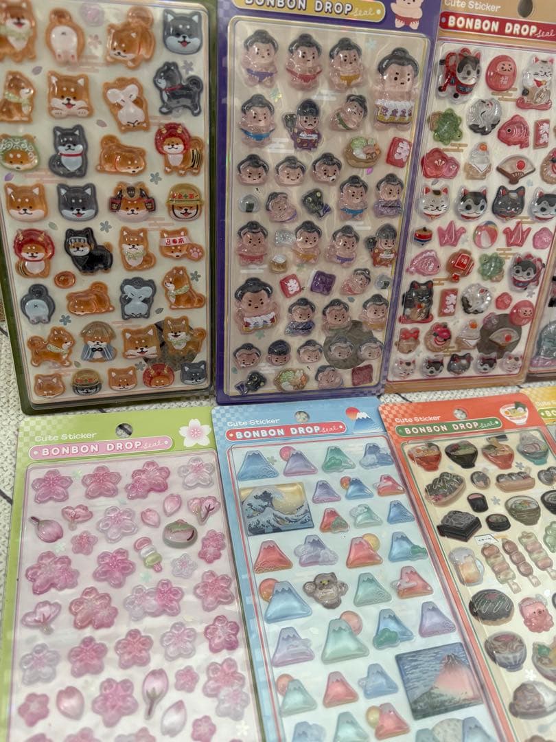 ボンボンドロップシール　和柄　10種セット　 値下げしました！