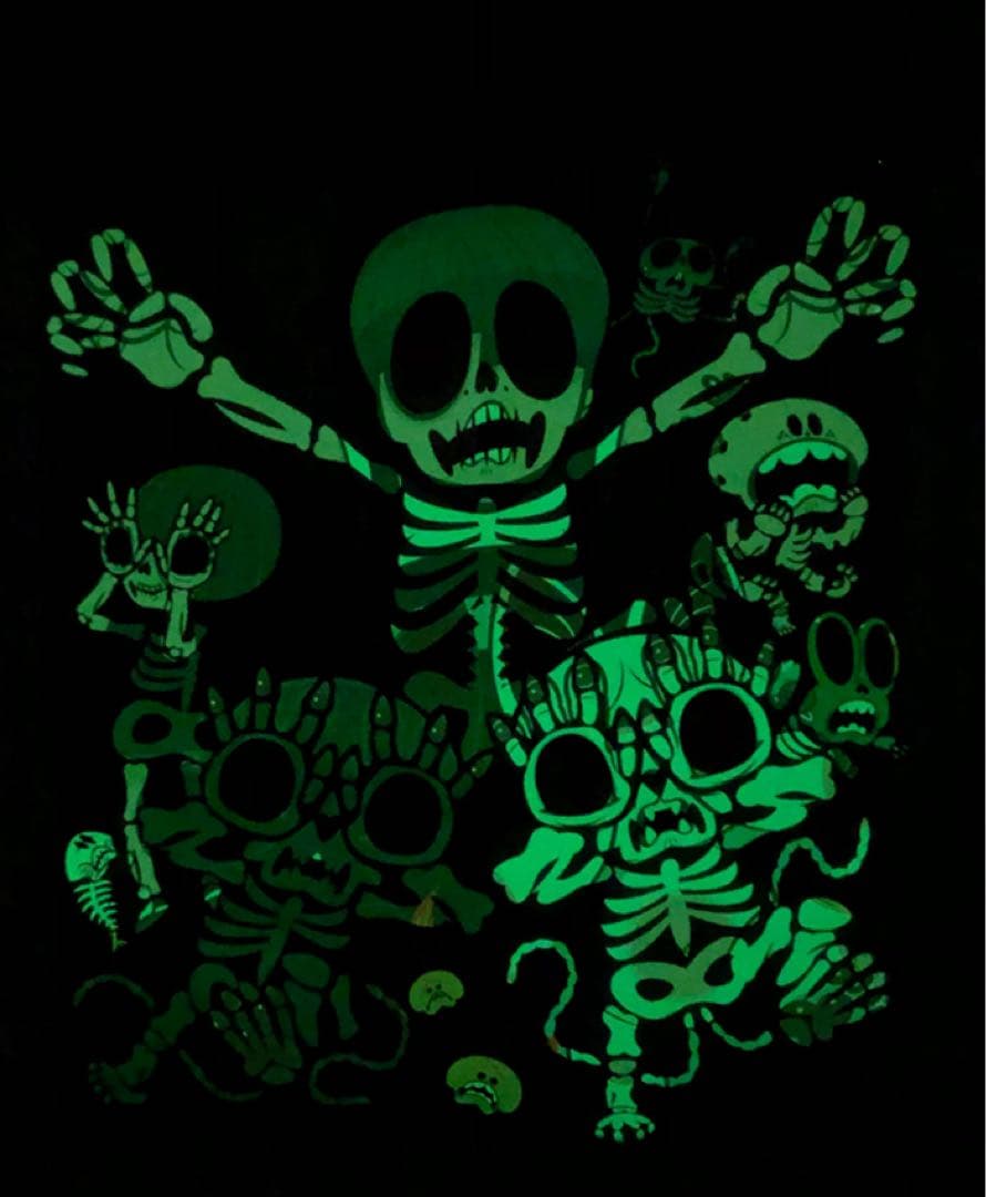 GRAPE BRAIN おにぎりと奇妙な仲間達展 シルクスクリーンポスター 蓄光