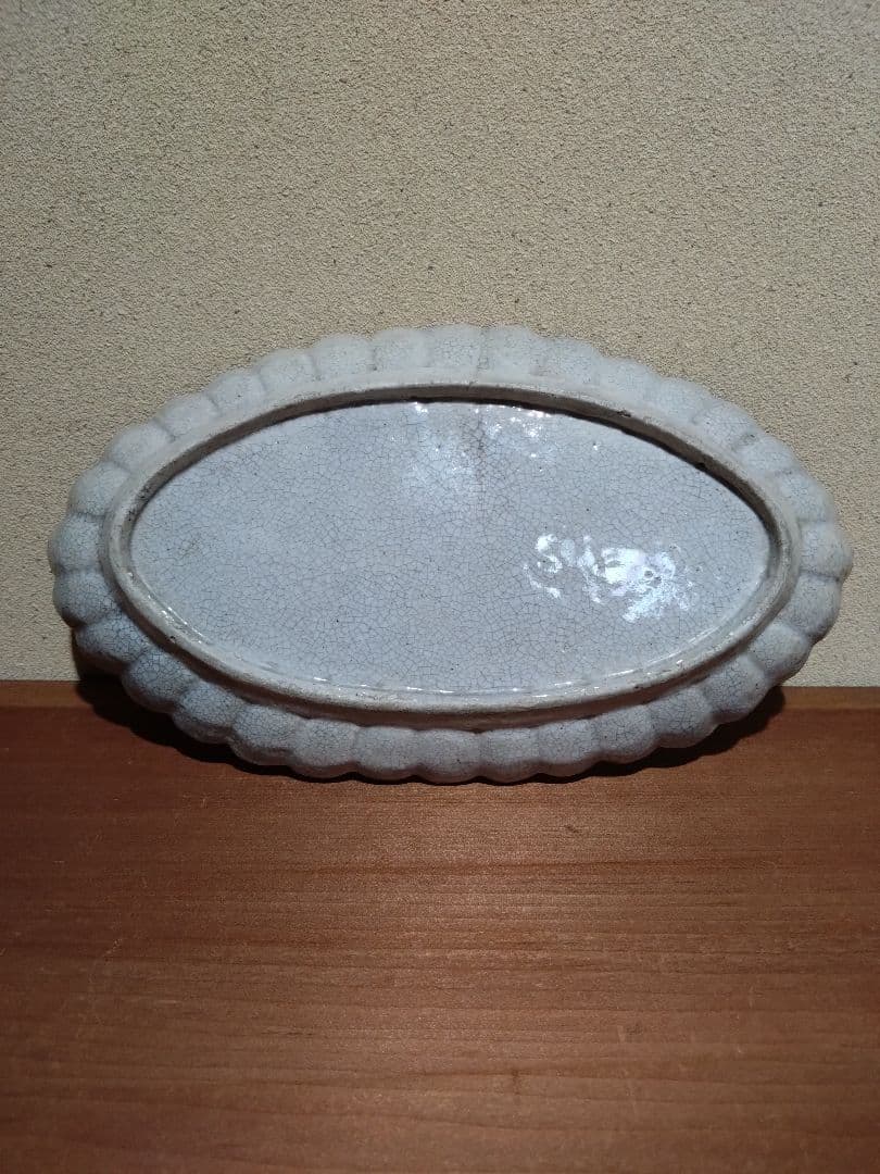 古清水 桔梗紋 輪花 長皿