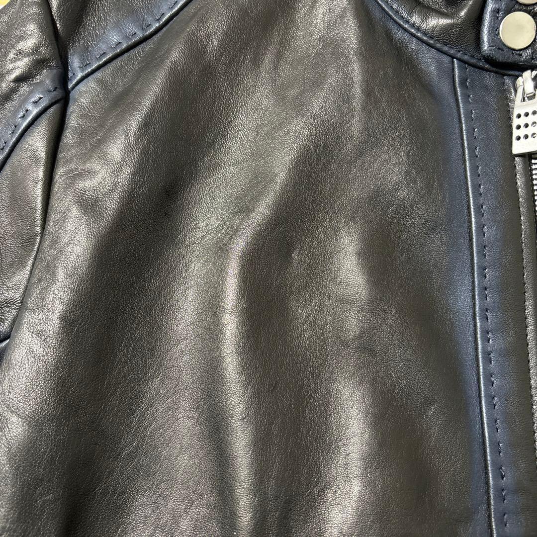 新品　C DIEM シープレザーグラデーションハリントンジャケット　ブルゾン　L