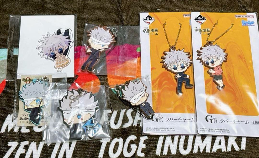 呪術廻戦 五条悟 缶バッジ アクスタ ラバスト アクキー セット