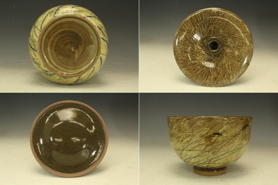 十三代 横石臥牛 現川焼 むさし乃皆具 共箱 長崎県無形文化財(LC468)