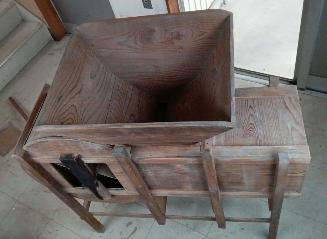 【引取専用】　籾摺機　手回しハンドル式　唐箕　農機具　明治時代　レトロ　古民家