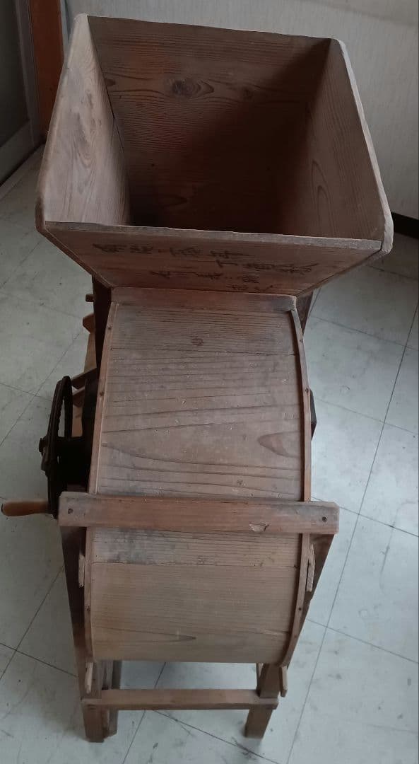 【引取専用】　籾摺機　手回しハンドル式　唐箕　農機具　明治時代　レトロ　古民家