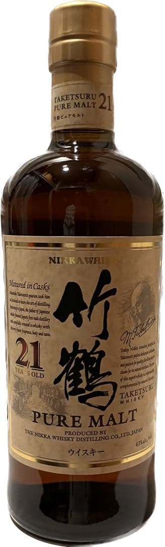 【希少】ニッカウヰスキー 竹鶴 21年 ピュアモルト ウイスキー 700ml
