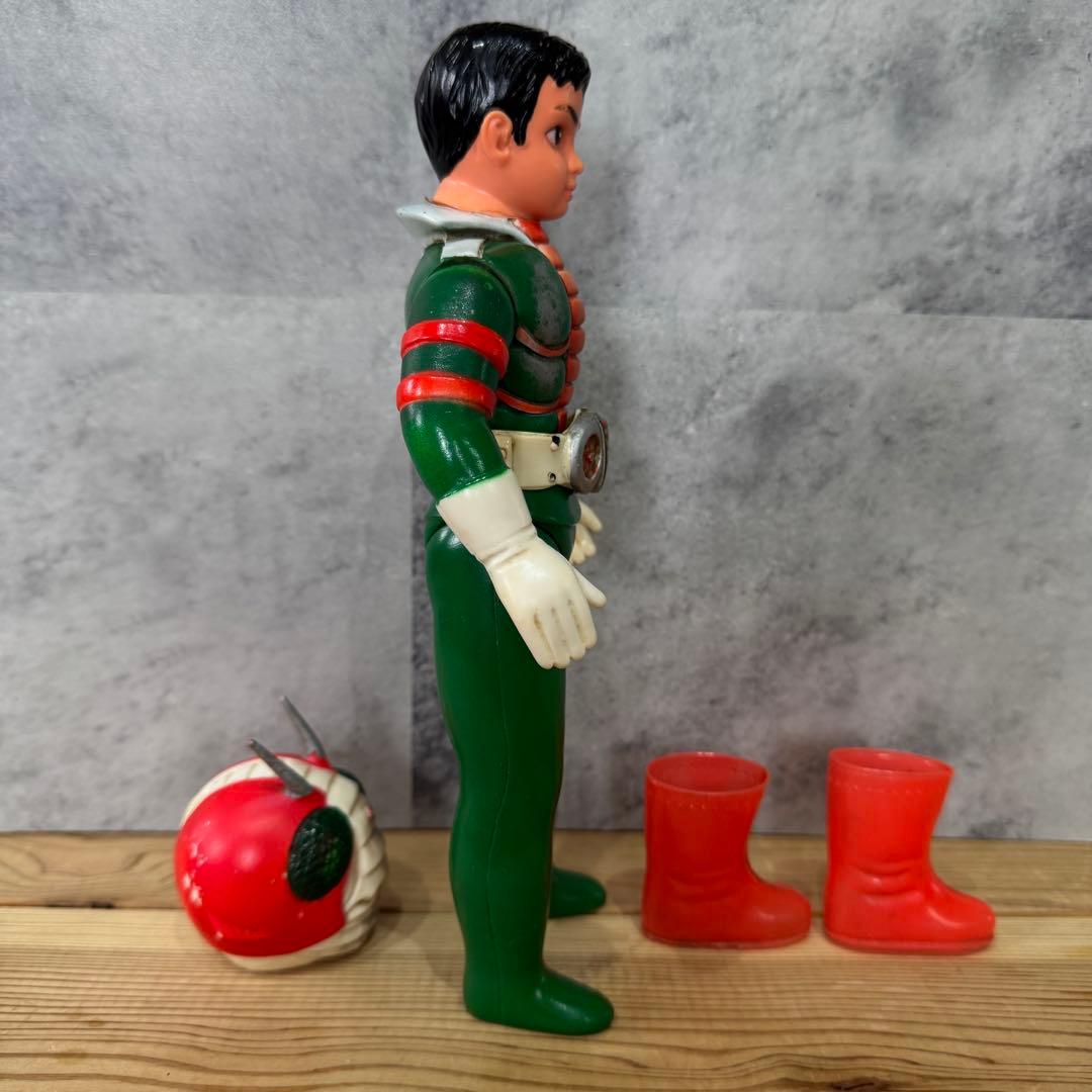 旧バンダイ ソフビ 1973年 仮面ライダーV3 放映当時物◇ベルト・ブーツ有り