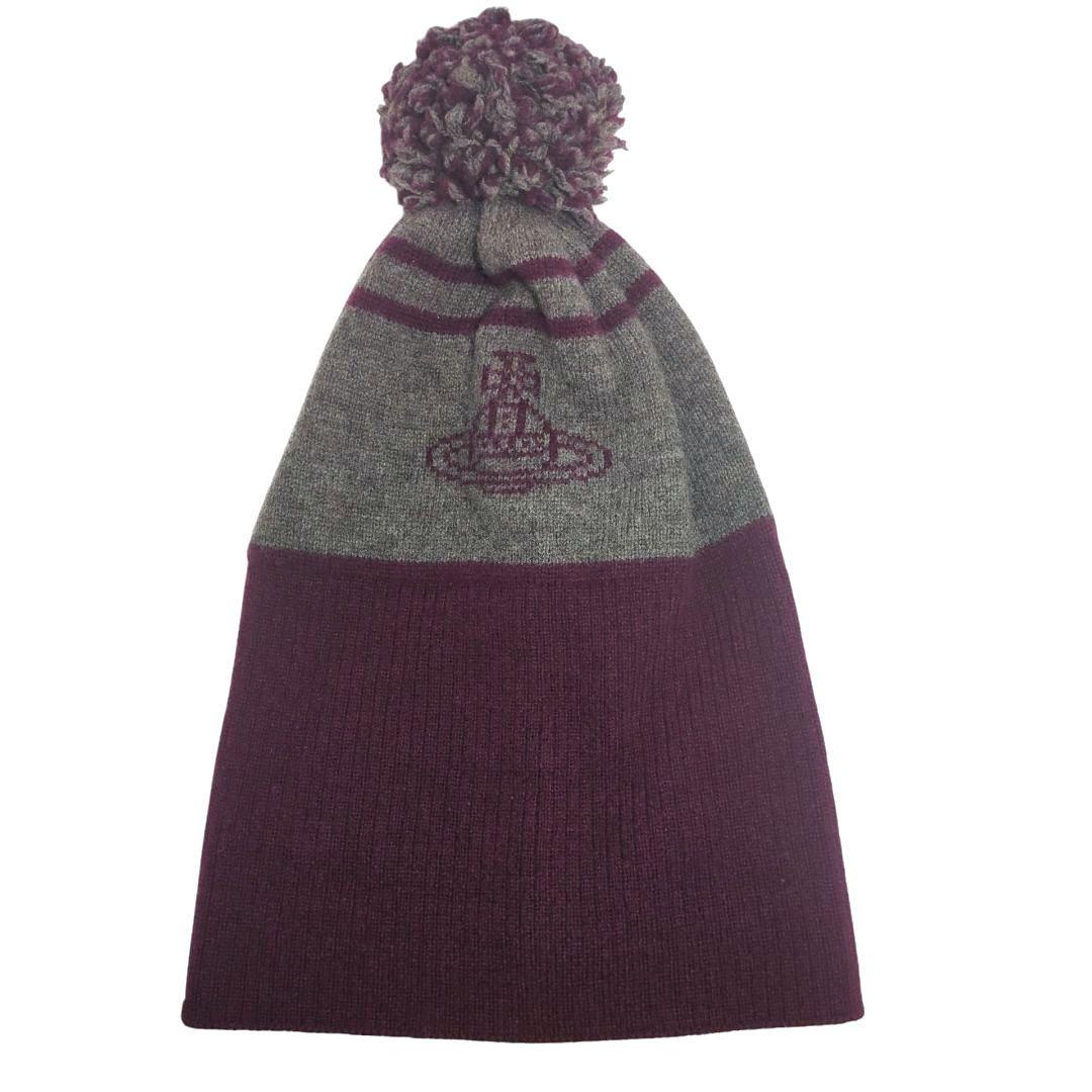 ヴィヴィアンウエストウッド　ニット帽　ボンボン　ウール100%