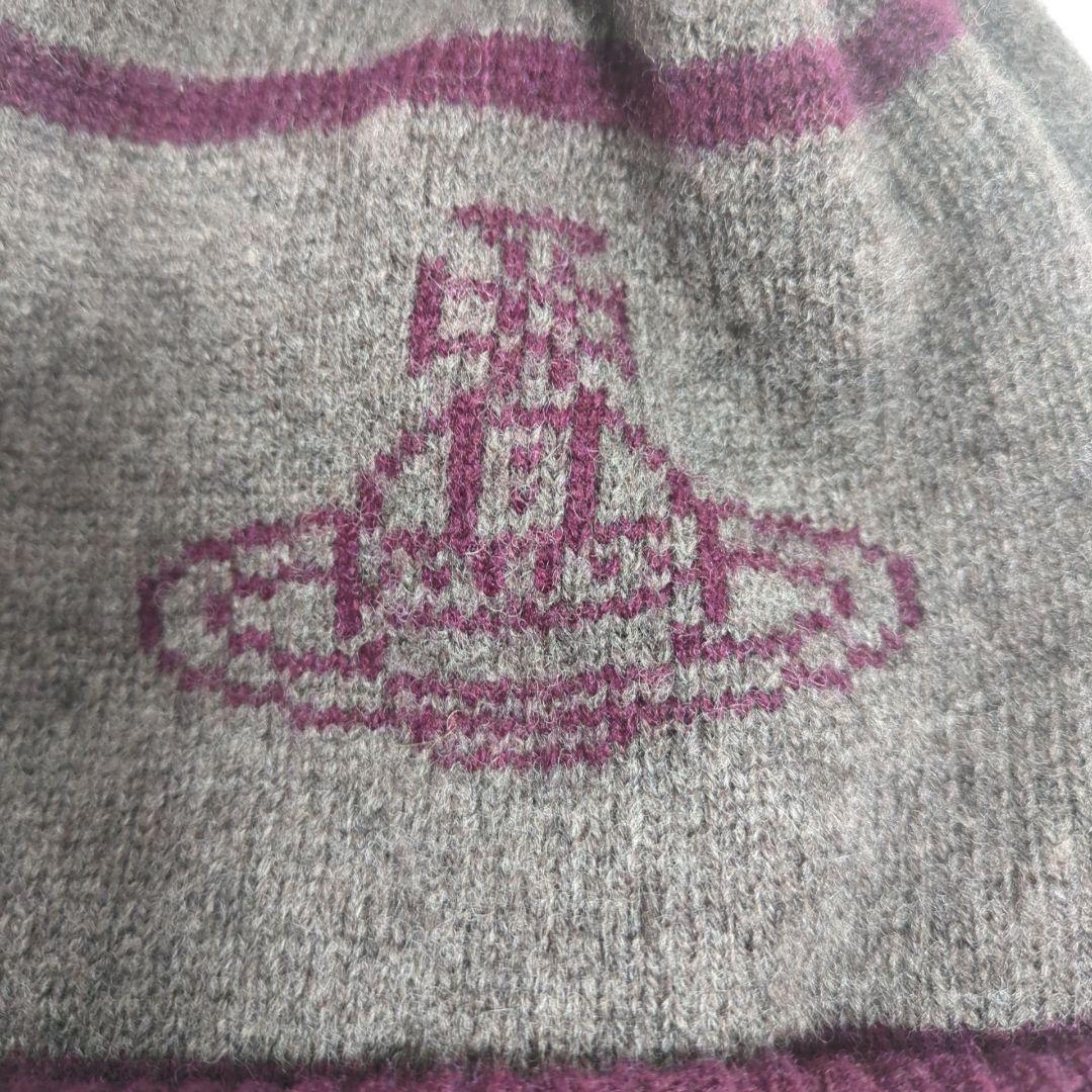 ヴィヴィアンウエストウッド　ニット帽　ボンボン　ウール100%