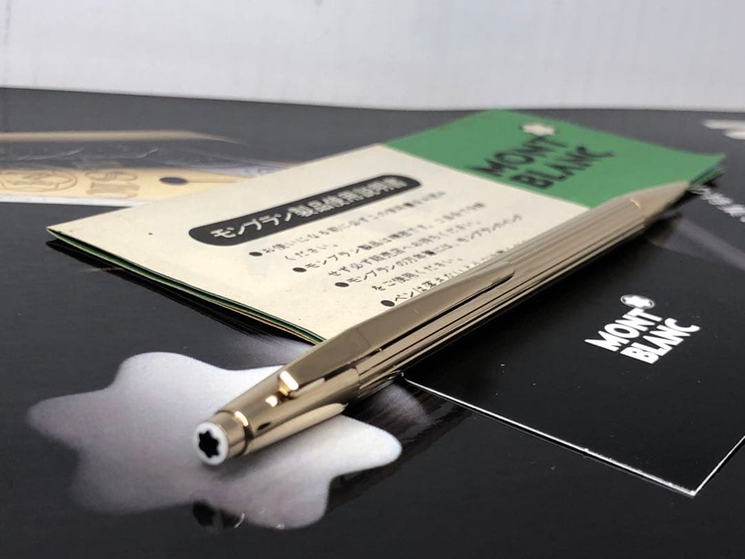 ⭐️金運を呼ぶ黄金の総金張りモンブラン⭐️ノブレスNo1547⭐️稀少価値有る0,9㍉