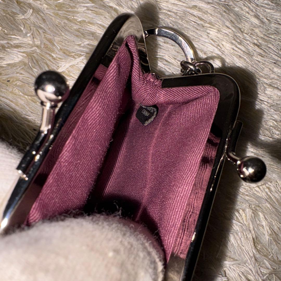 COACH がま口 ケース シグネチャー ワインレッド系 レア