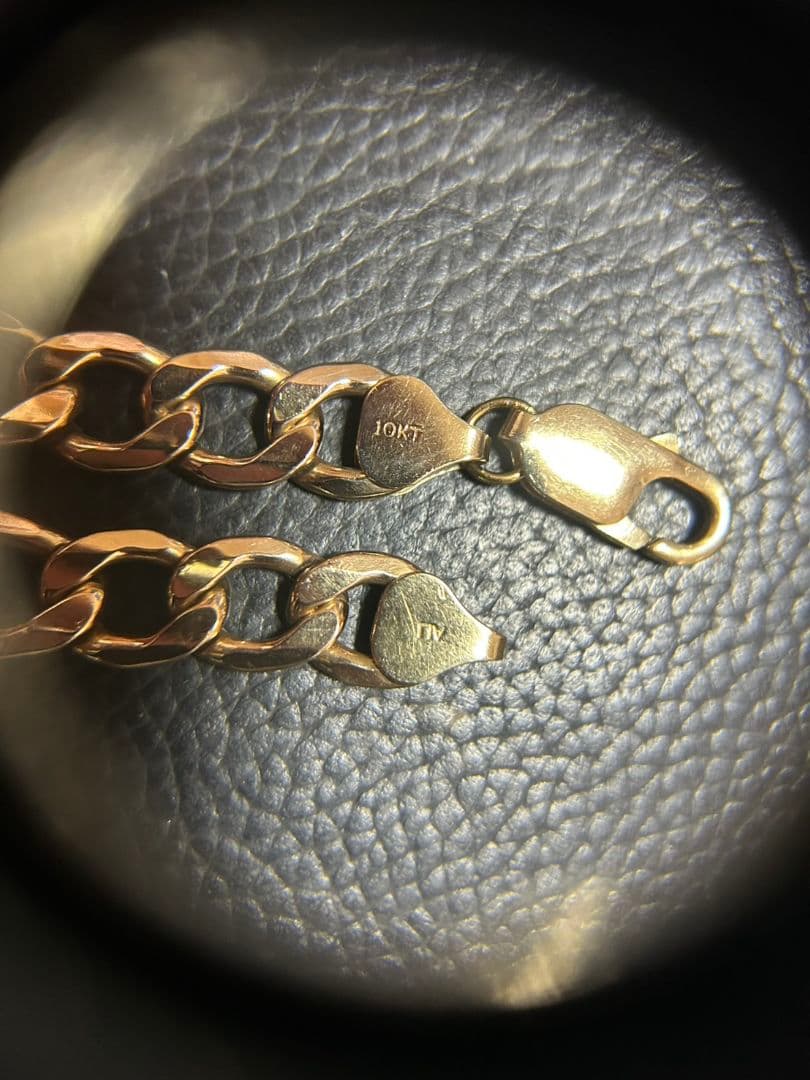 10K ブレスレット　アバランチ　幅10㎜　23㎝　激レア　極太　金　ゴールド