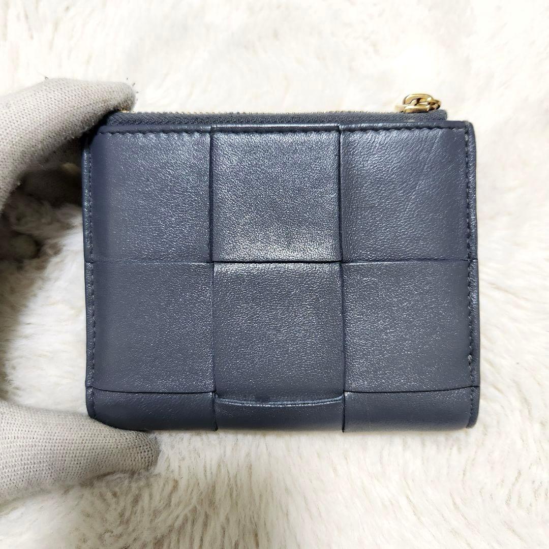 ✨極美品　RFID搭載✨ボッテガ　二つ折り　カセット　イントレチャート　グレー