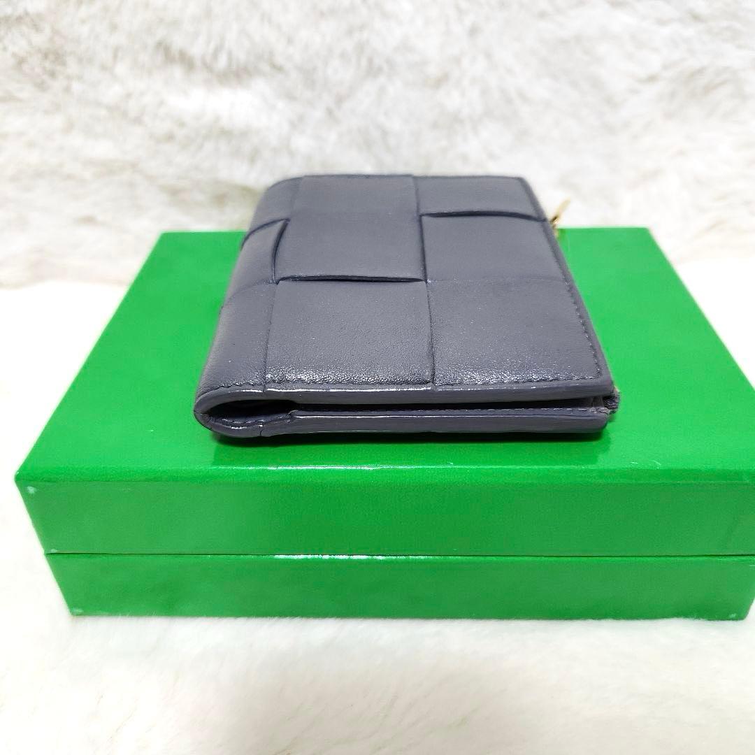 ✨極美品　RFID搭載✨ボッテガ　二つ折り　カセット　イントレチャート　グレー