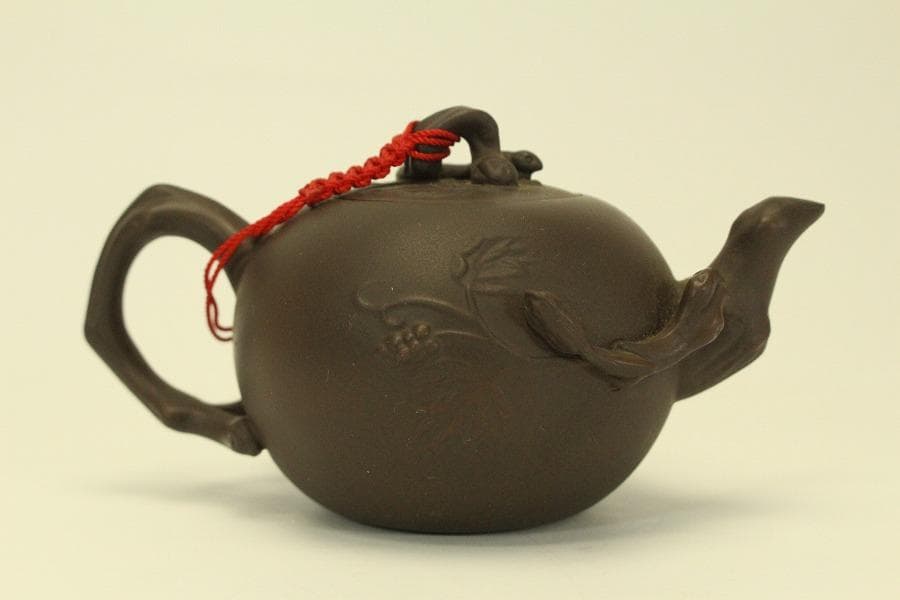 煎茶 紫泥 急須 中国美術(BB462)