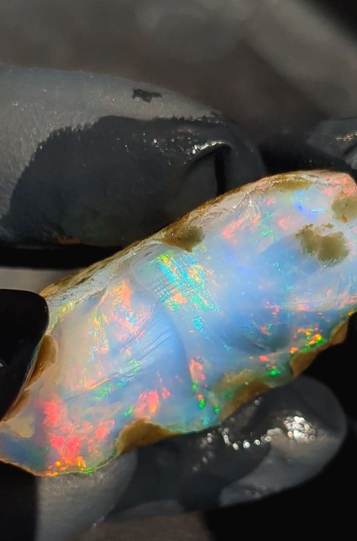 【54ct】エチオピア　オパール　原石　天然石　鉱物　標本　鉱石　虹　レインボー