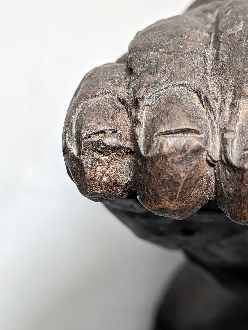 備前焼 手招きおたふく像 おかめ 陶像 置物 縁起物 彫刻 工芸品 細工物 希少