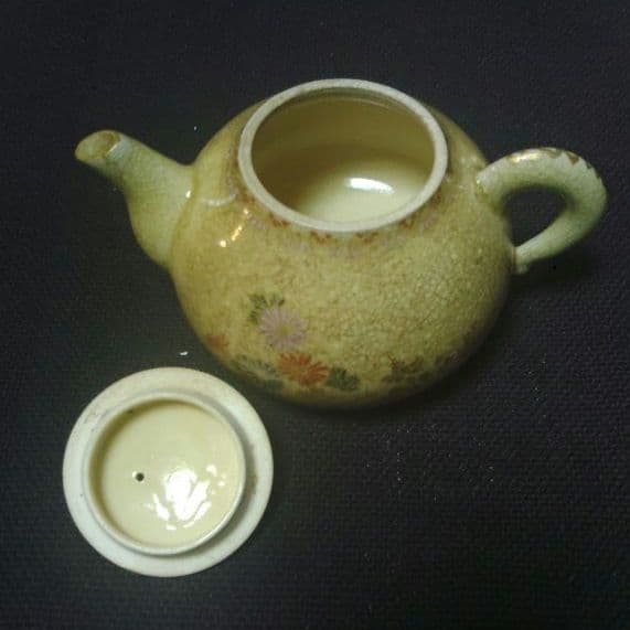 薩摩焼　玉山　古薩摩　急須　煎茶碗　茶器　茶器セット　骨董　アンティーク　ウ10