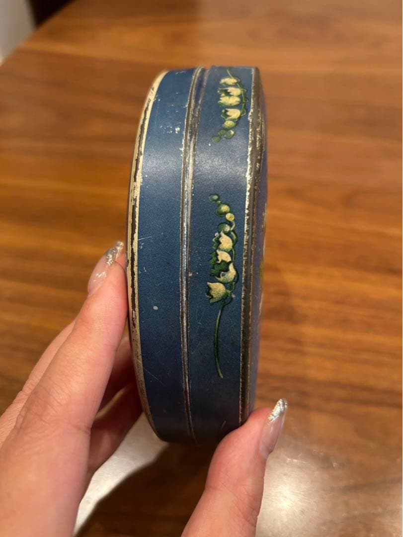 アンティーク　ティン缶　フランス　鈴蘭　スズラン