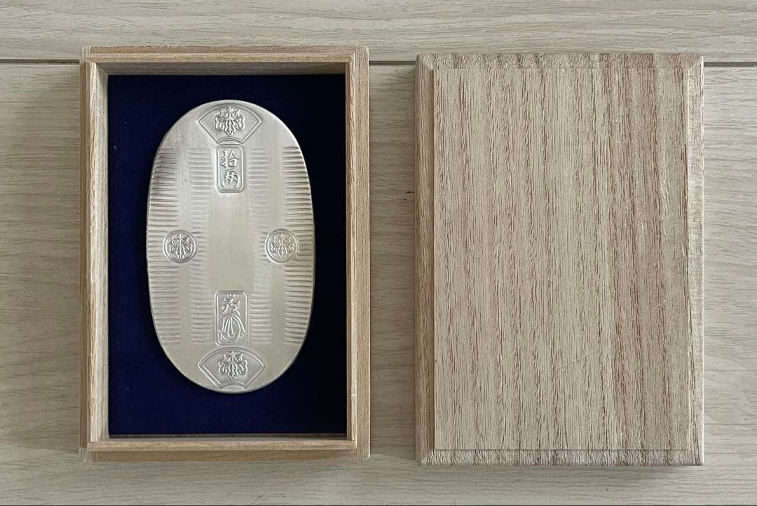 純銀　小判　造幣局 刻印あり　天保5判　木箱あり　102g
