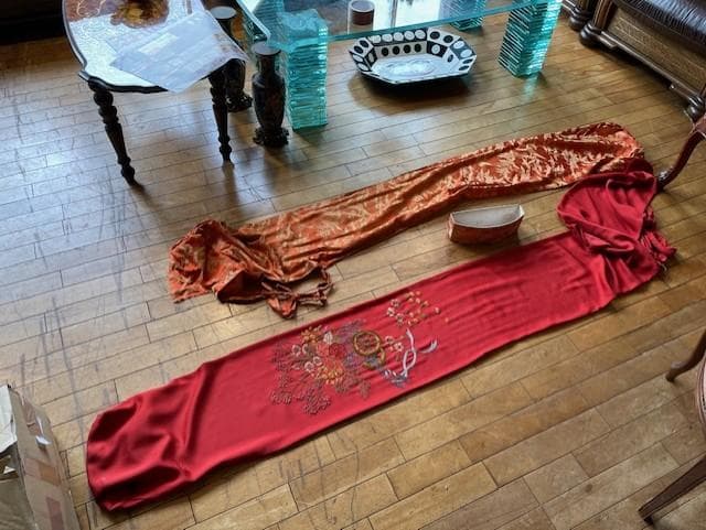 琴の部品とサテン生地セット