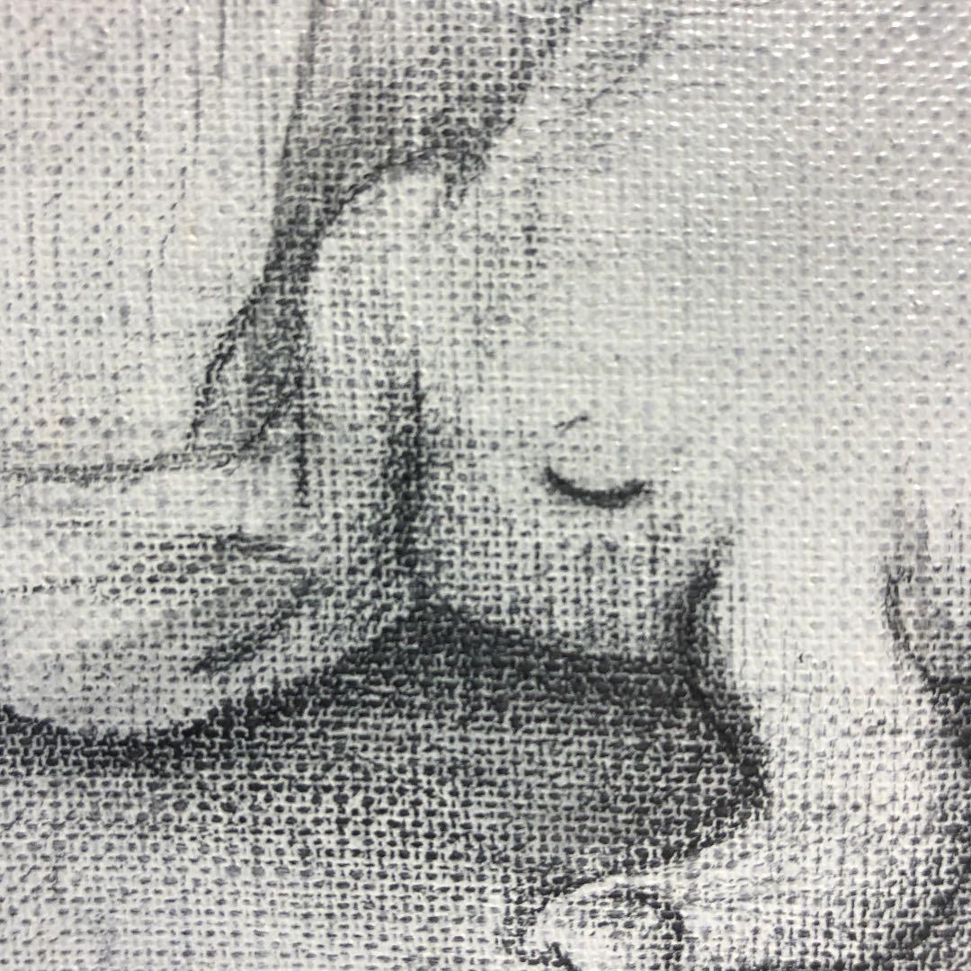 鉛筆画　「ねむるぞう」　原画　キャンバスF0