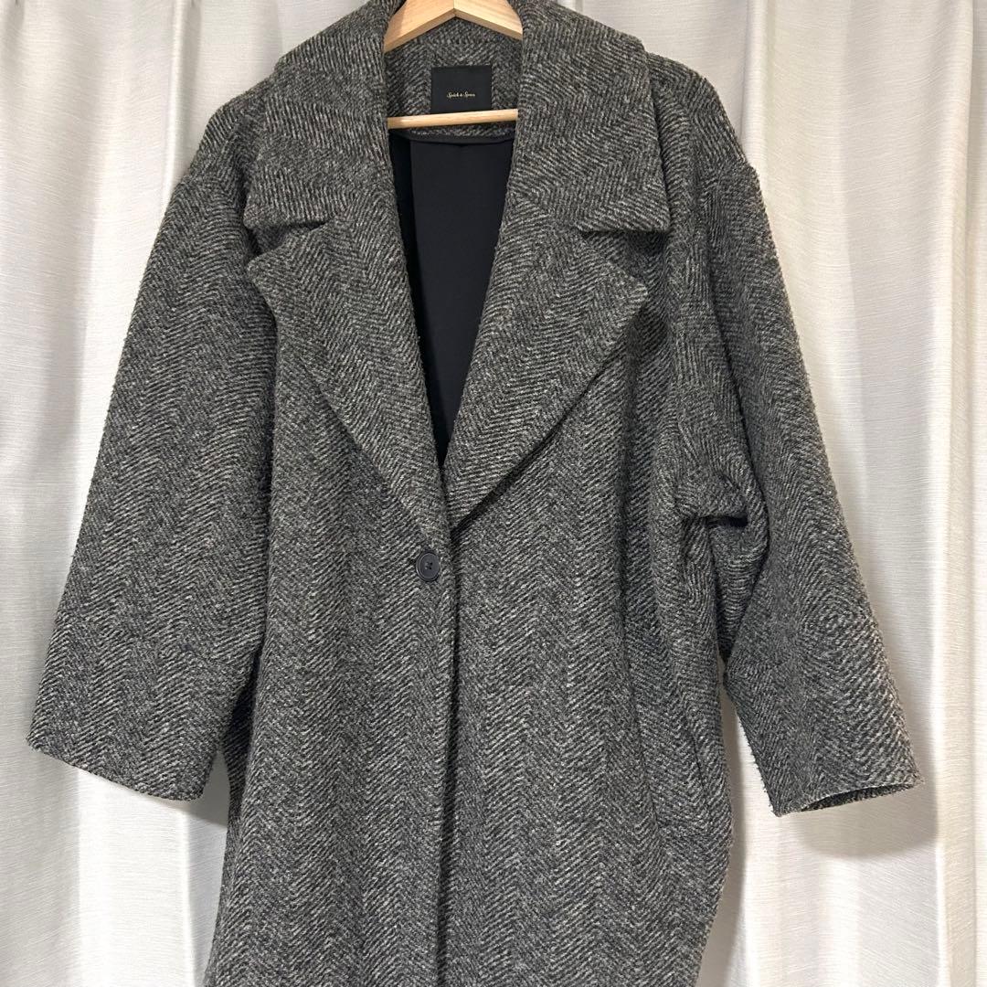 spick and span Wスライバーヘリンボーンミドルコート 36