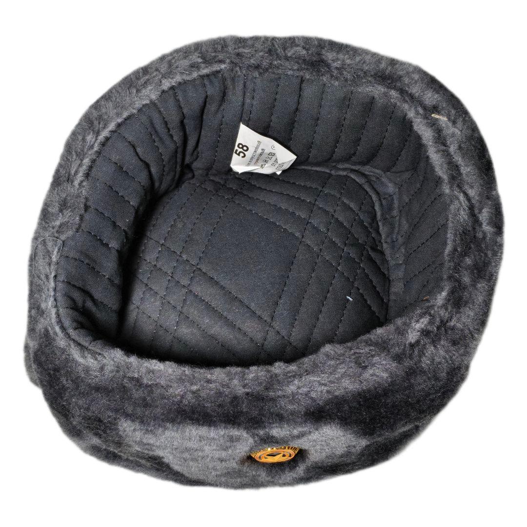 ロシア軍 実物 Военторг製 防寒帽 ウシャンカ 帽章付き 58cm