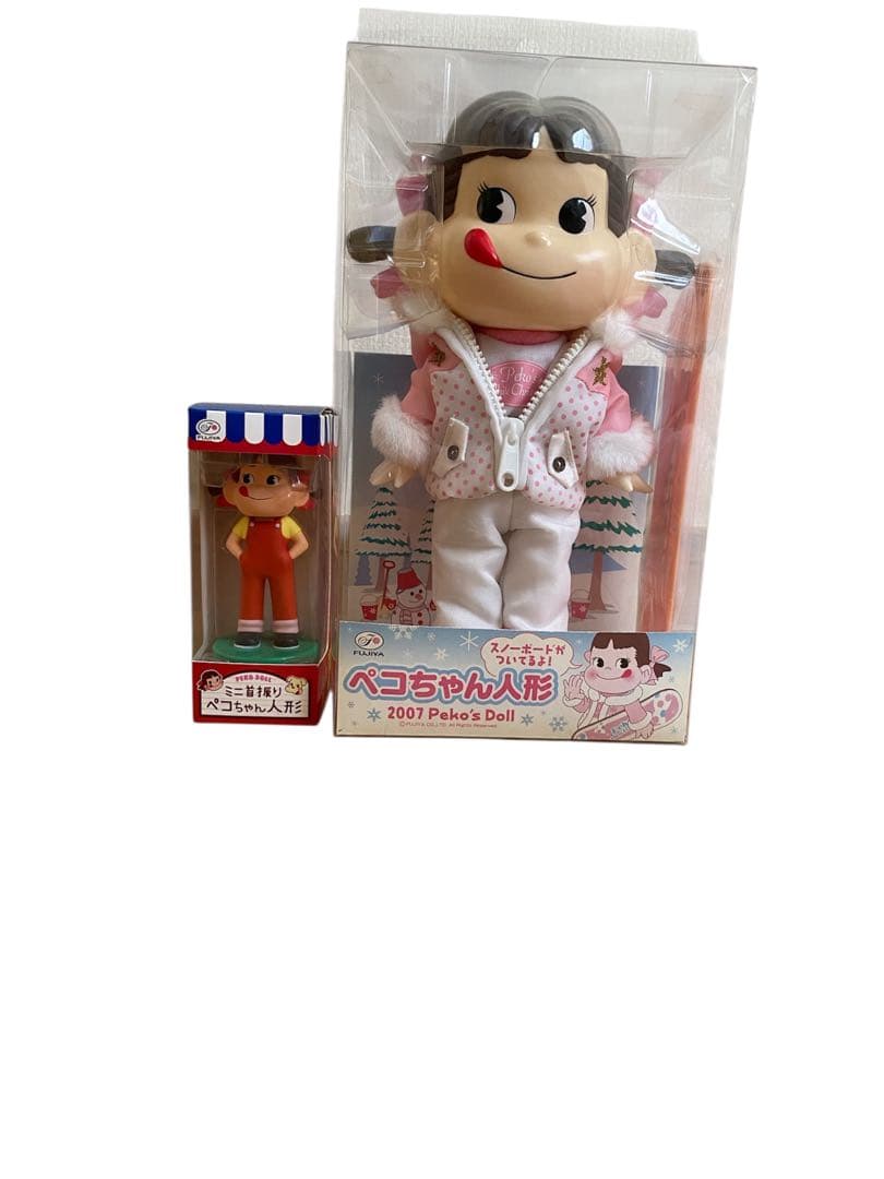 「キャンペーン品」ペコちゃん人形 2007年モデル ミニ首振りペコちゃん人形付き