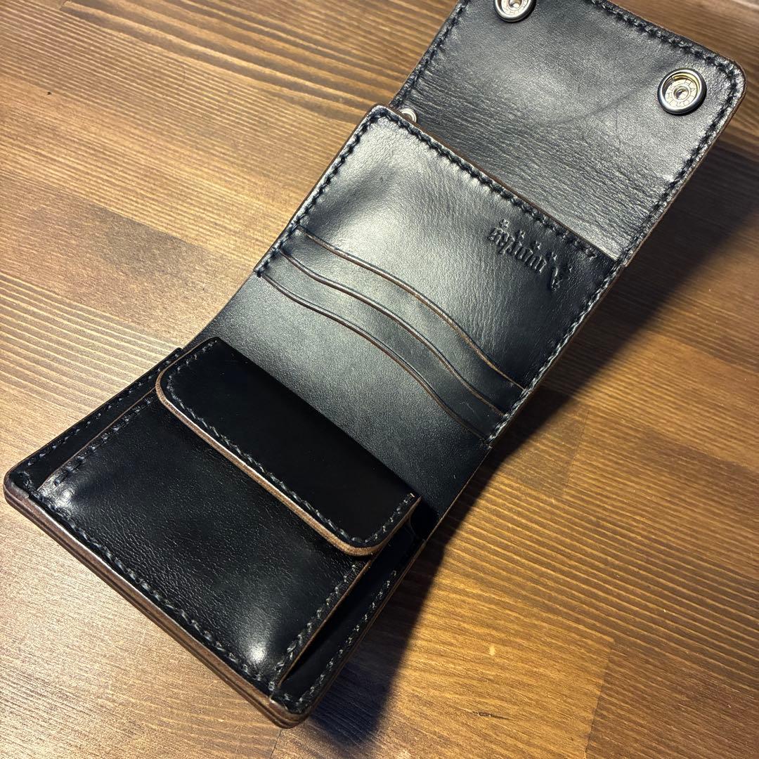 おしコン様オーダー　ショートトラッカーウォレット　ホーウィン社　クロムエクセル