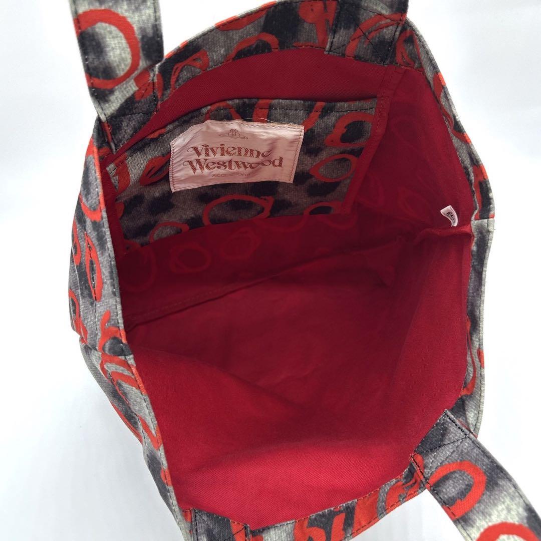 Vivienne Westwood レオパード トート オーブチャーム 赤 ロゴ