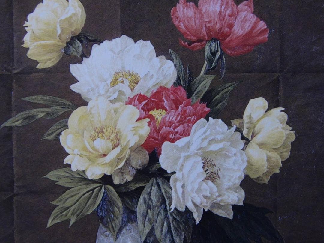 伊勢崎勝人、【牡丹】、希少な額装用画集より、新品額装付、状態良好