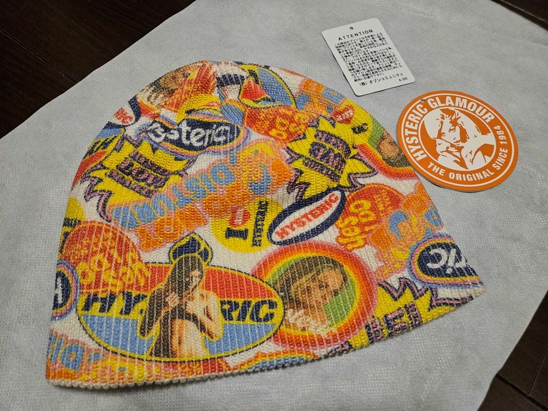 ヒステリックグラマー TYPICAL HYSTERIC柄 オーバーサイズビーニー