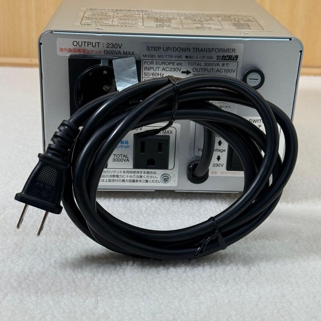 カシムラ Kashimura TTS-119C 変圧器　3000W 大型トランス