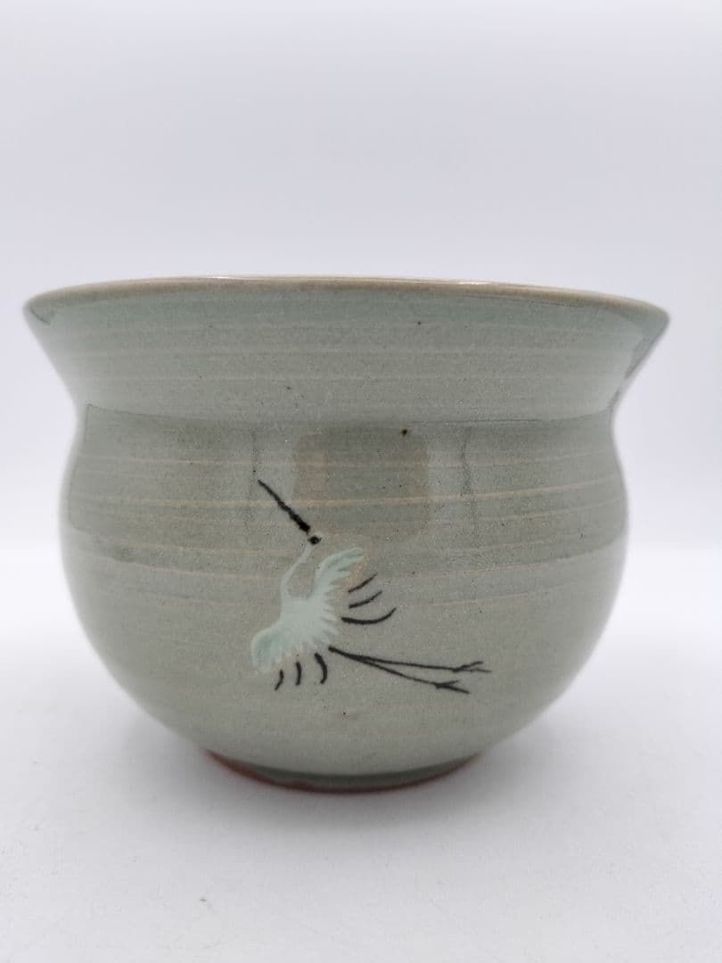 c338 煎茶　建水 雲鶴 妙見 茶道具 古物