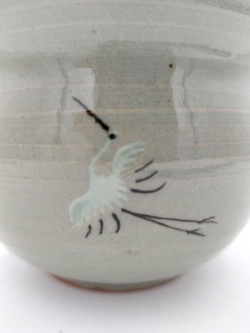 c338 煎茶　建水 雲鶴 妙見 茶道具 古物