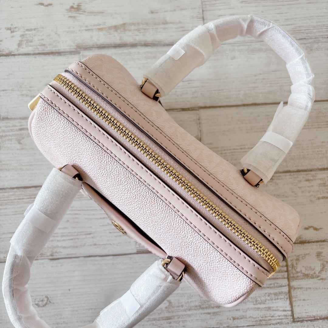 新品未使用✨マイケルコース ミニボストン ハンドバッグ2way MKロゴ ピンク