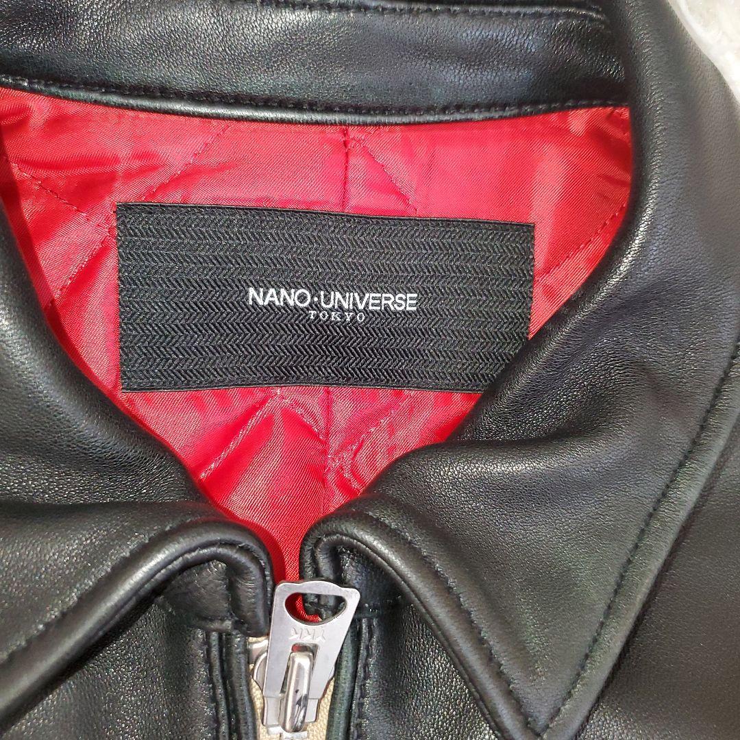 ⭐美品⭐nano・universe ラムレザー シングルライダースジャケット
