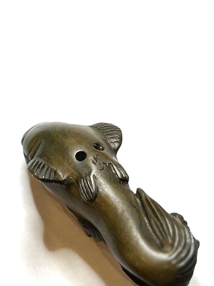 アンティーク根付 河童と鯰