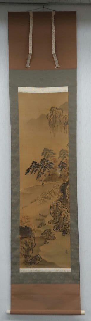 大観　秋景山水　掛軸　Y077