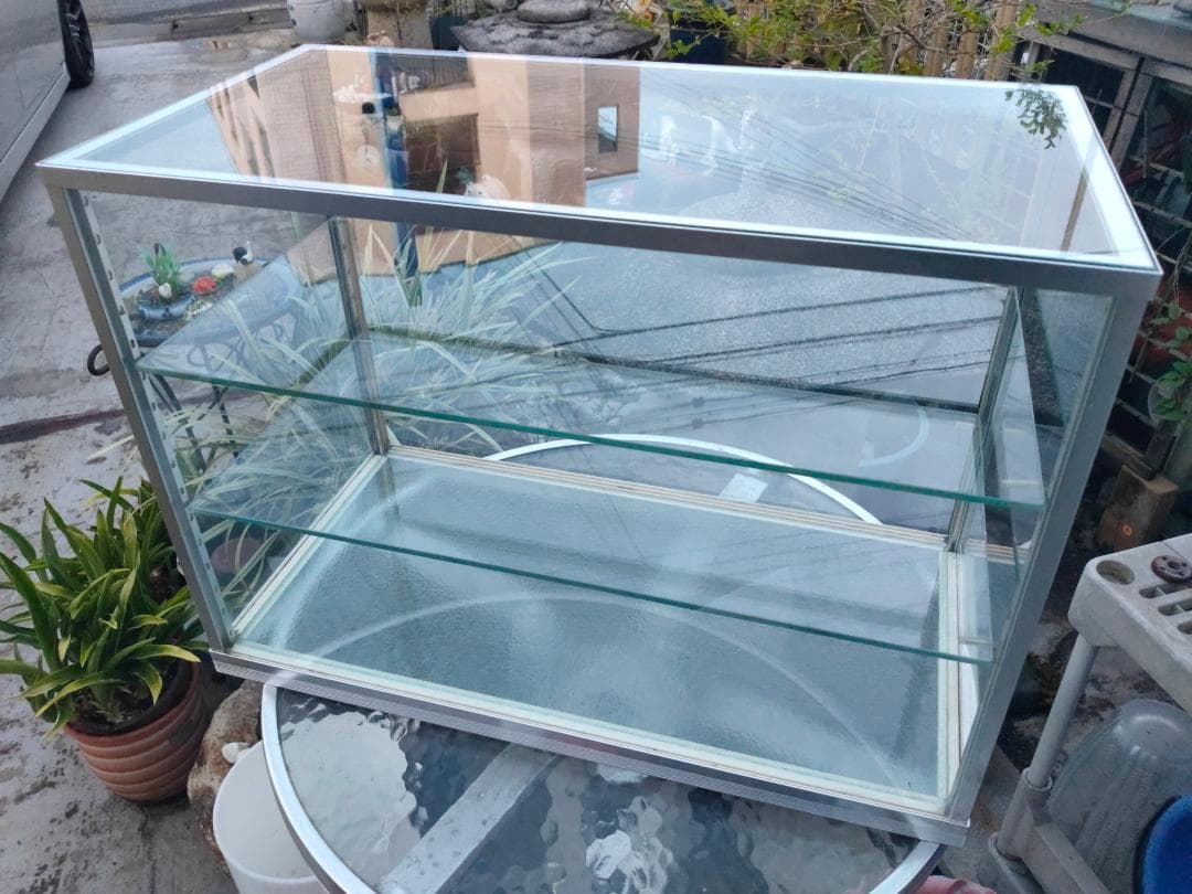 陳列ガラスショーケース☆w600x310x435☆棚板２枚