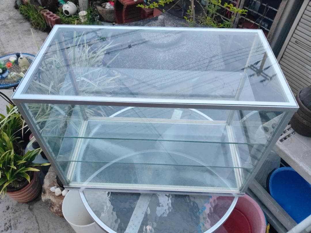 陳列ガラスショーケース☆w600x310x435☆棚板２枚