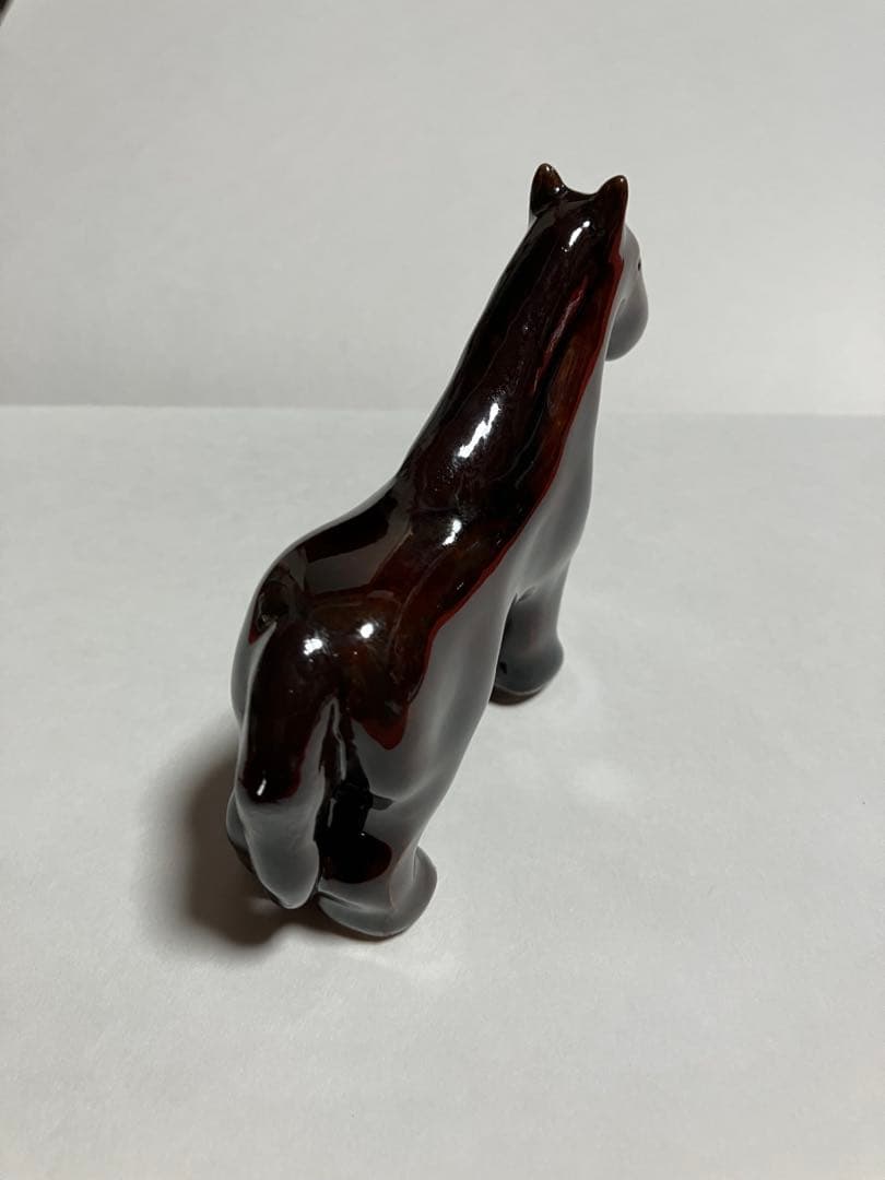 陶器の馬の置物 約10cm オリジナル一点もの作品