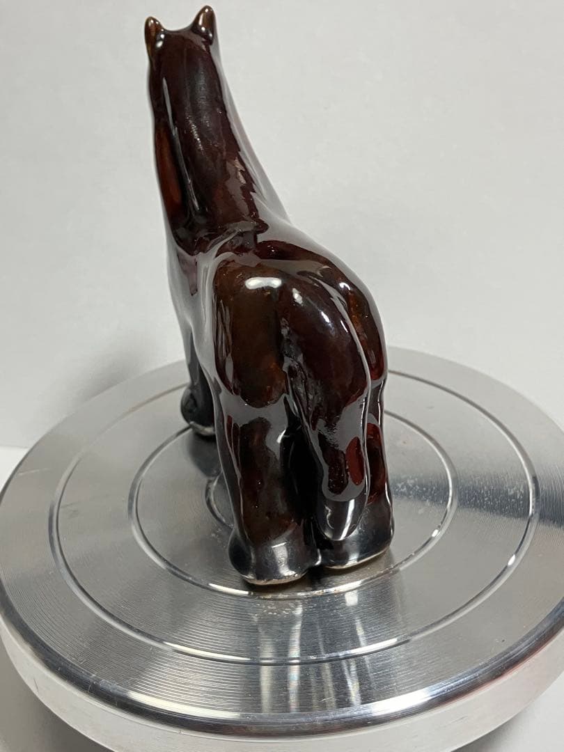 陶器の馬の置物 約10cm オリジナル一点もの作品